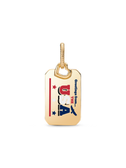 USA Postcard Dangle Charm - 14k gold plating