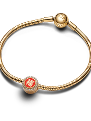 Chinese Fortune & Prosperity Charm - 14k gold plating