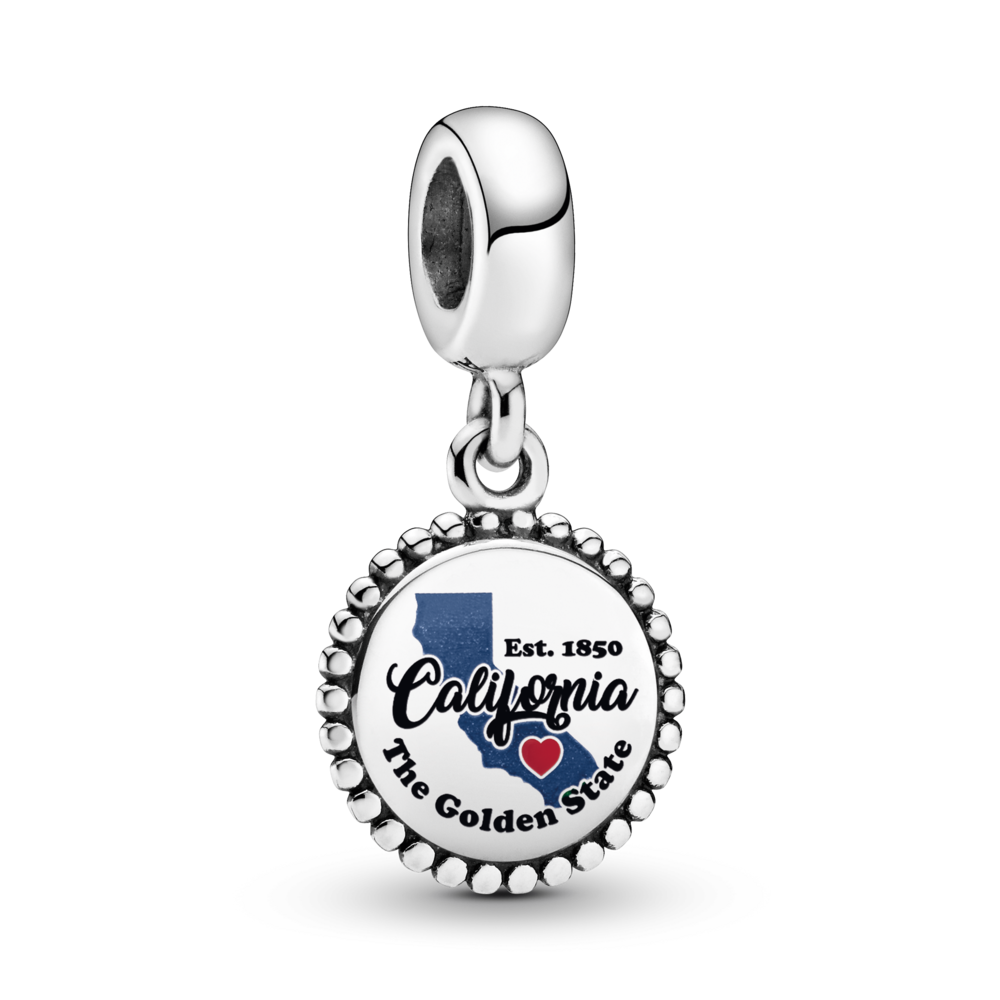 FINAL SALE - California State Map Dangle Charm
