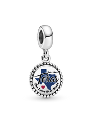 FINAL SALE - Texas State Map Dangle Charm - Sterling silver