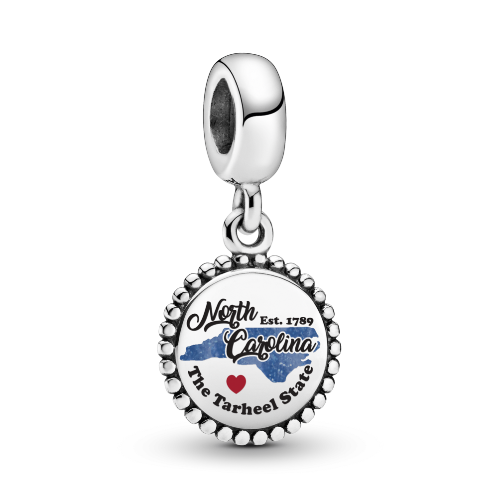 FINAL SALE - North Carolina State Map Dangle Charm