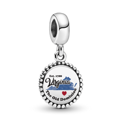 FINAL SALE - Virginia Map Dangle Charm