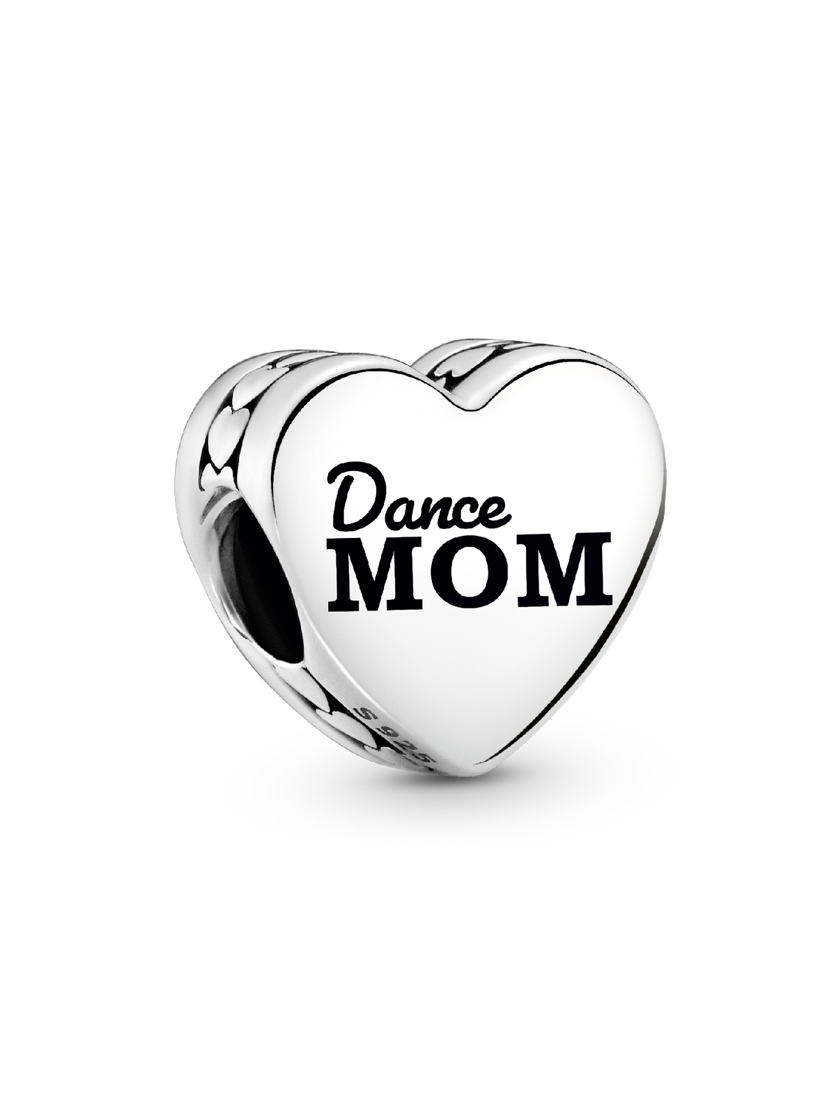 Dance Mom Heart Charm - Sterling silver