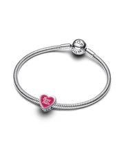 Boss Babe Heart Charm - Sterling silver