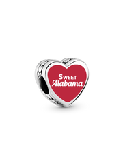 Alabama Heart Charm - Sterling silver