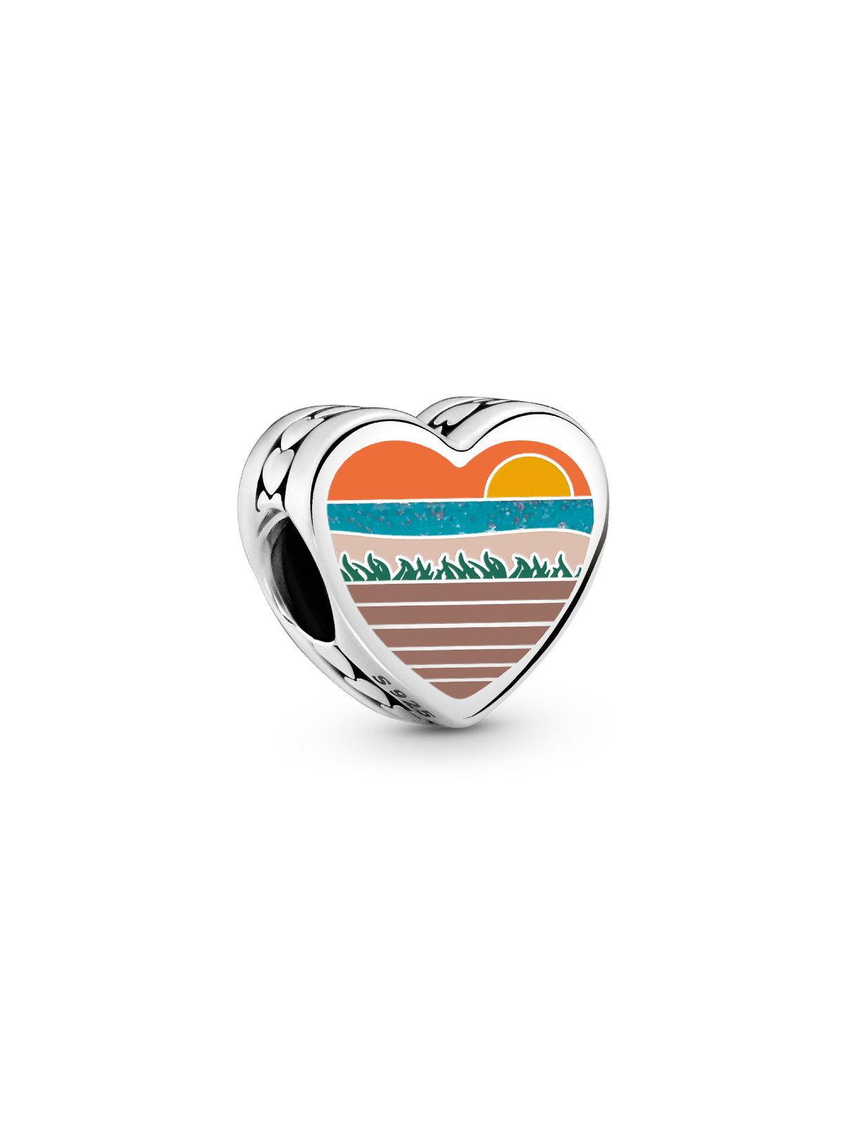 Delaware Heart Charm - Sterling silver