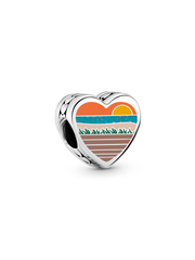 Delaware Heart Charm - Sterling silver