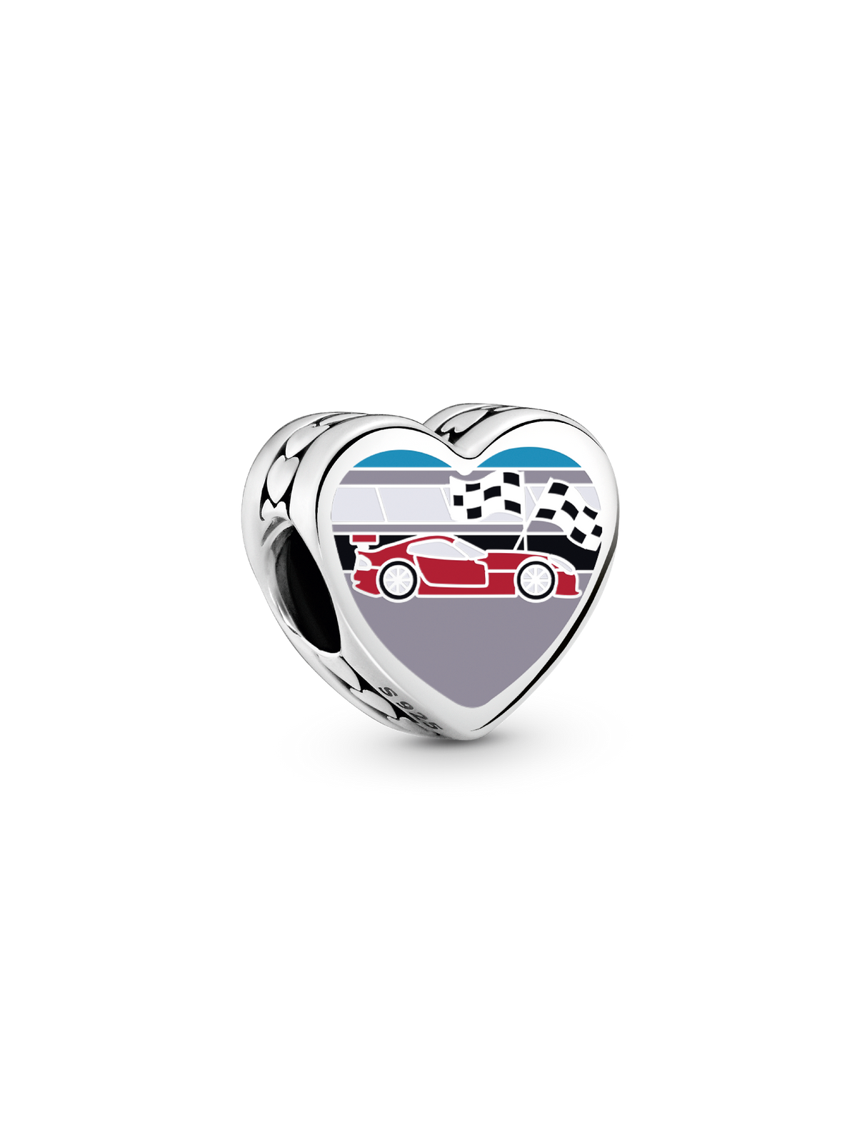 Indiana Heart Charm - Sterling silver
