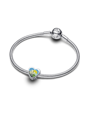 Iowa Heart Charm - Sterling silver