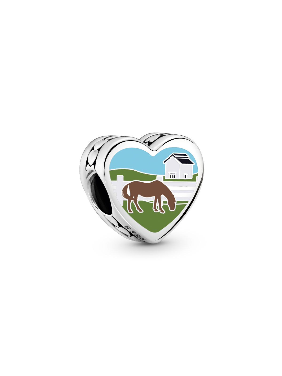 Kentucky Heart Charm - Sterling silver