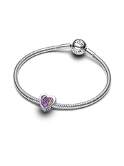 Louisiana Heart Charm - Sterling silver