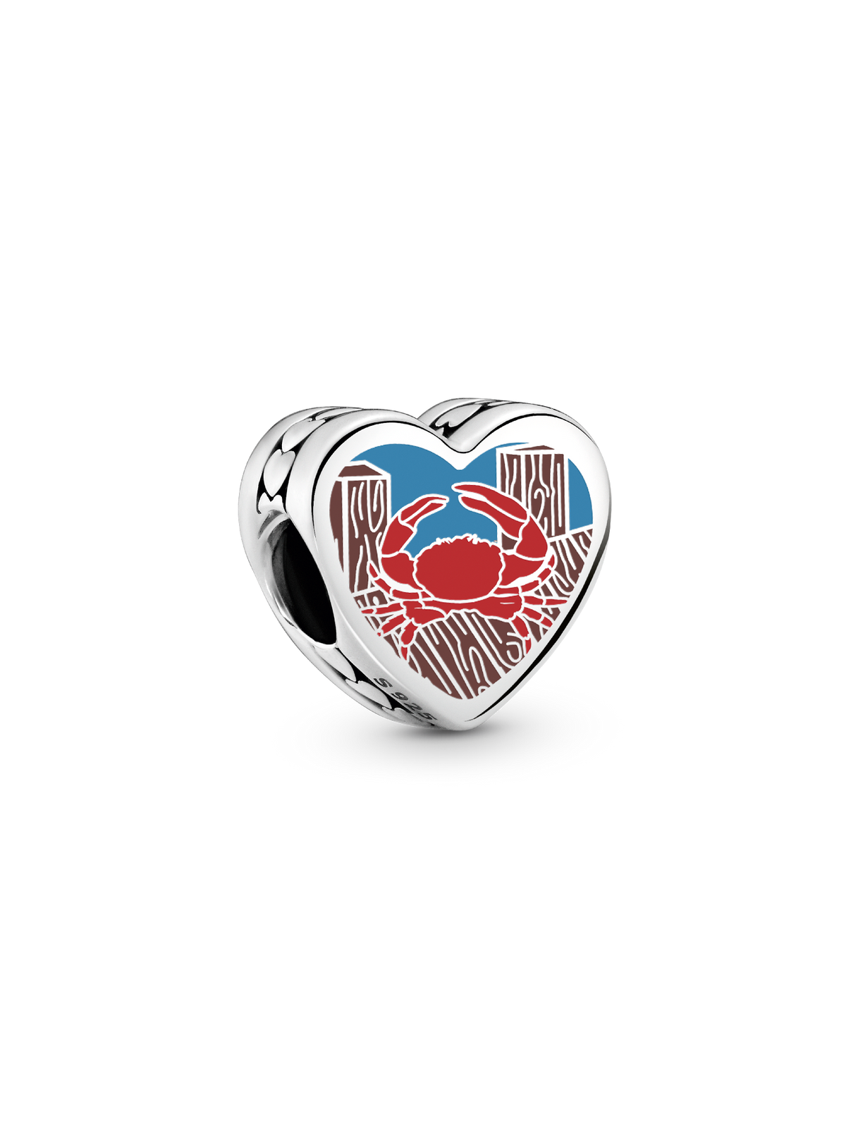 Maryland Heart Charm - Sterling silver