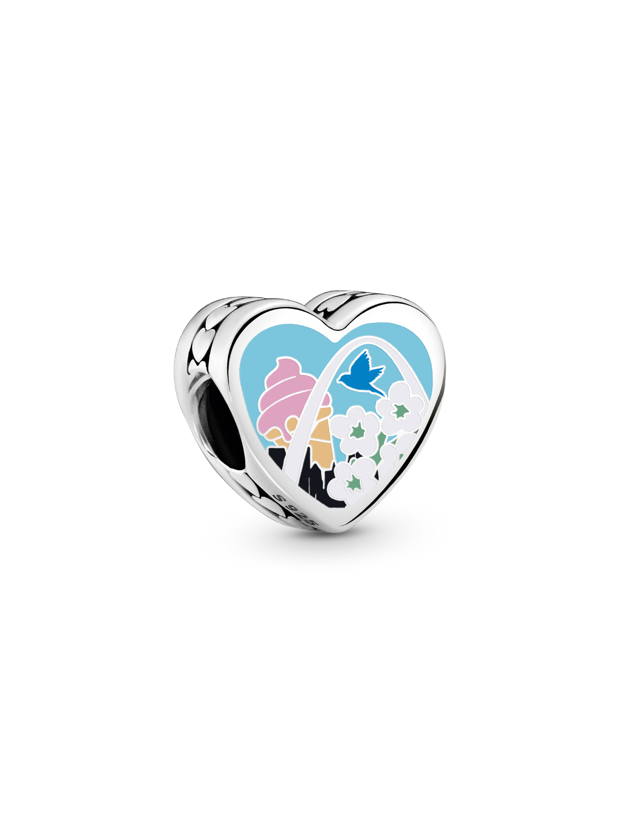 Missouri Heart Charm - Sterling silver
