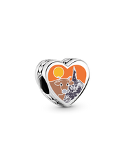 Nebraska Heart Charm - Sterling silver