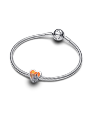 Nebraska Heart Charm - Sterling silver
