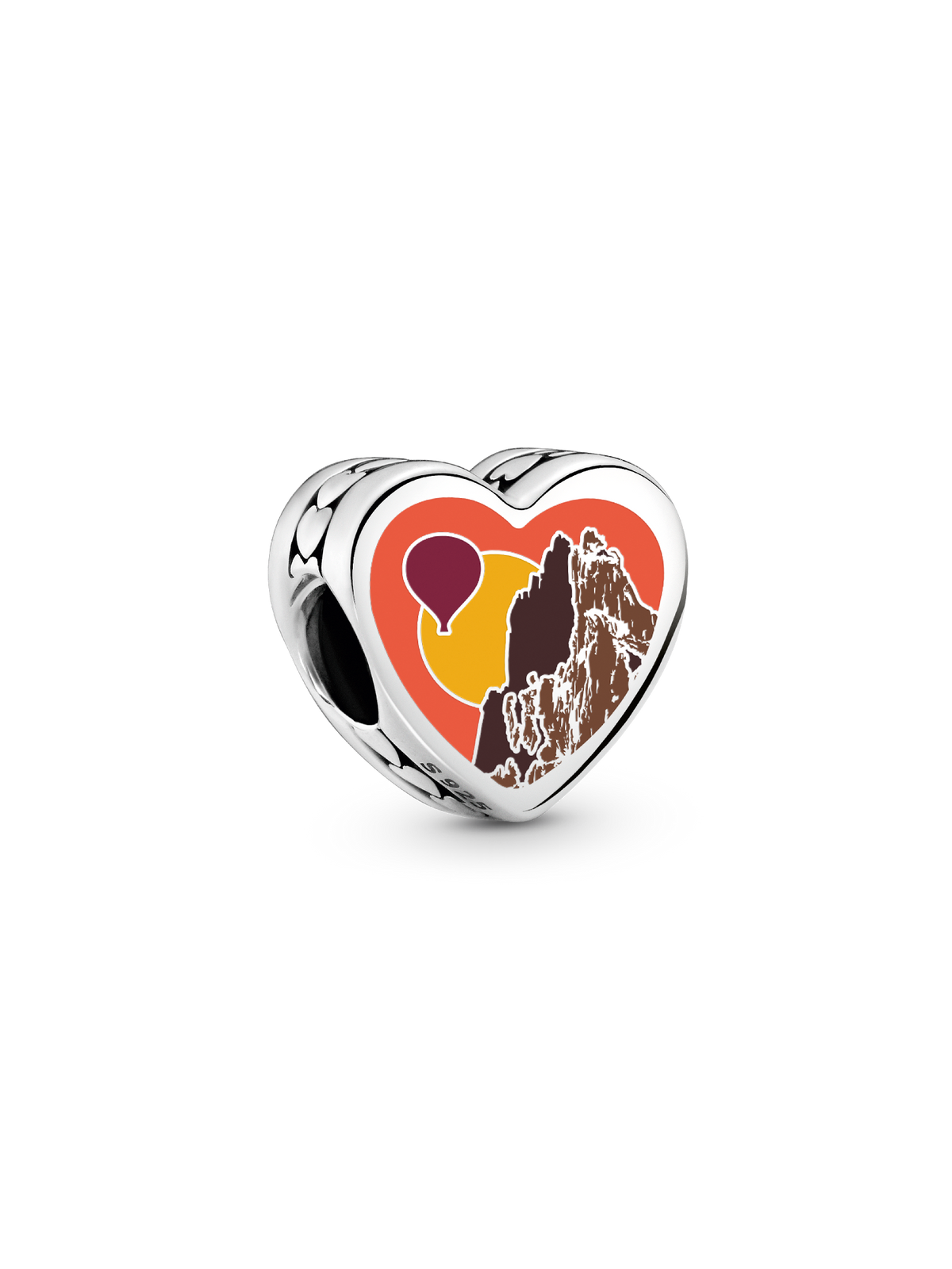 New Mexico Heart Charm - Sterling silver