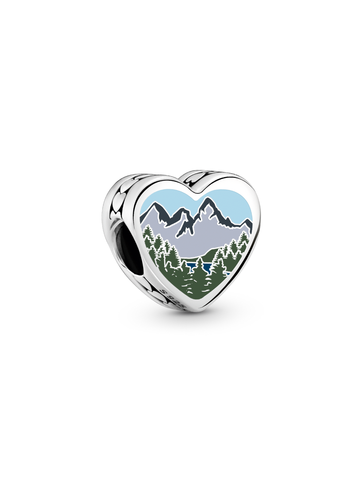 Oregon Heart Charm - Sterling silver