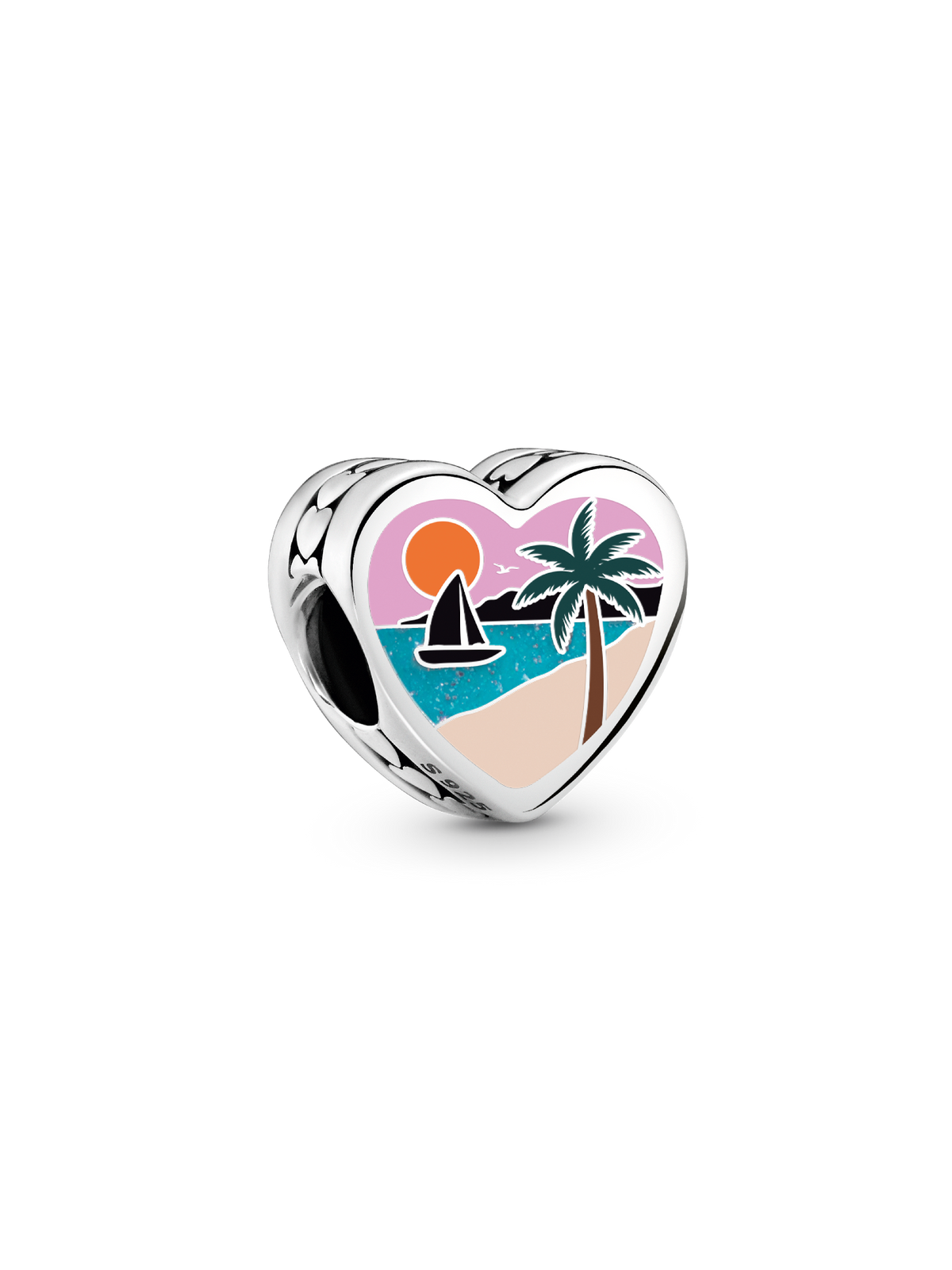 Puerto Rico Heart Charm - Sterling silver