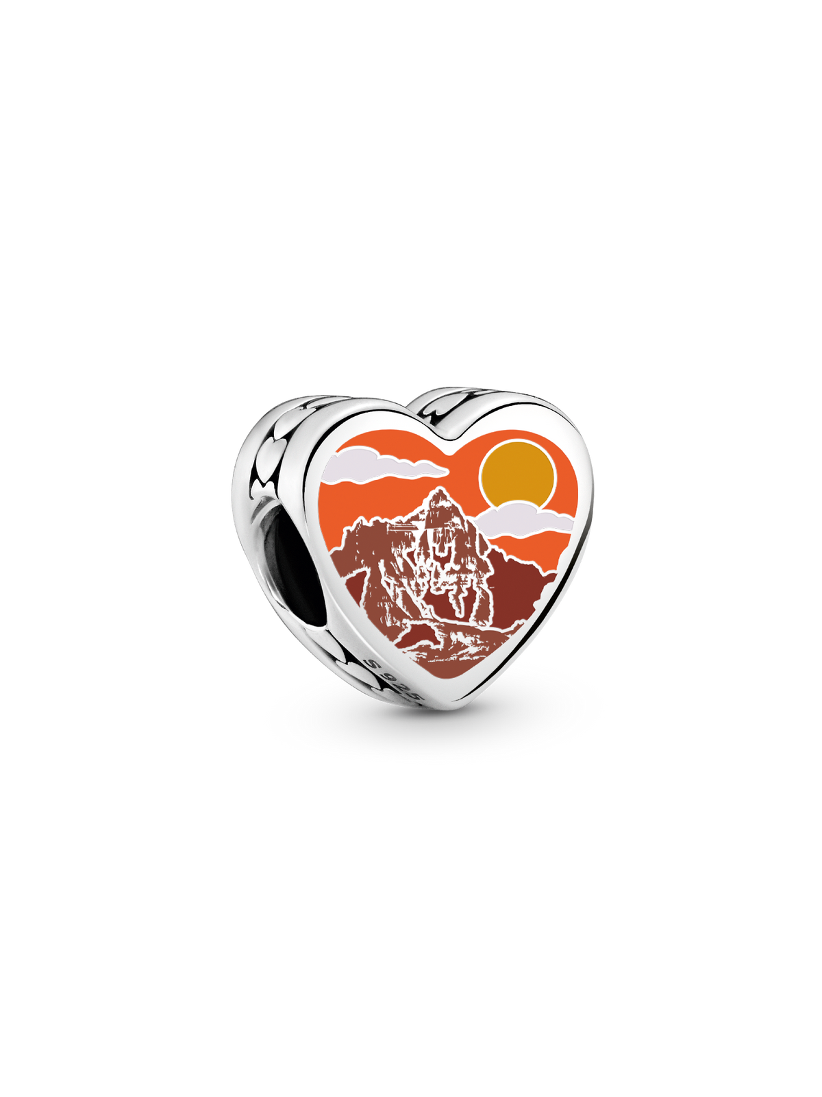 South Dakota Heart Charm - Sterling silver