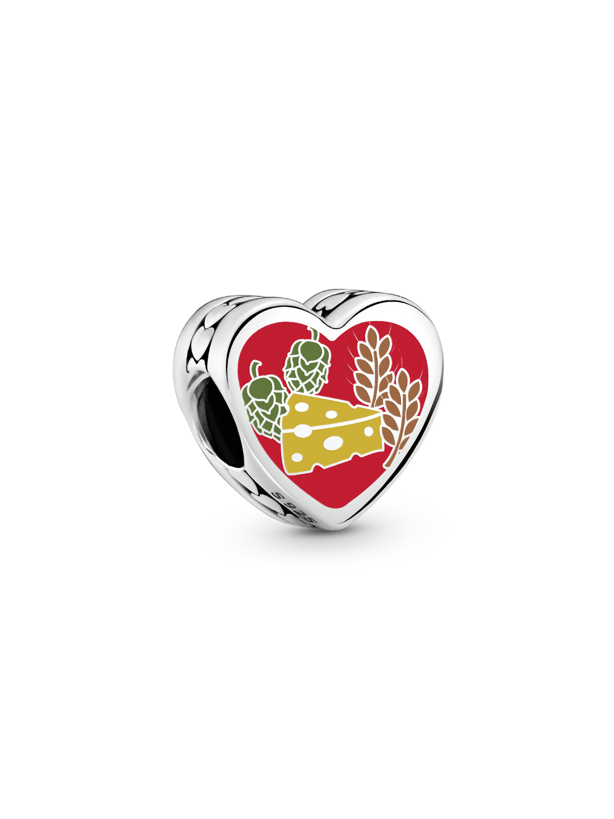 Wisconsin Heart Charm - Sterling silver