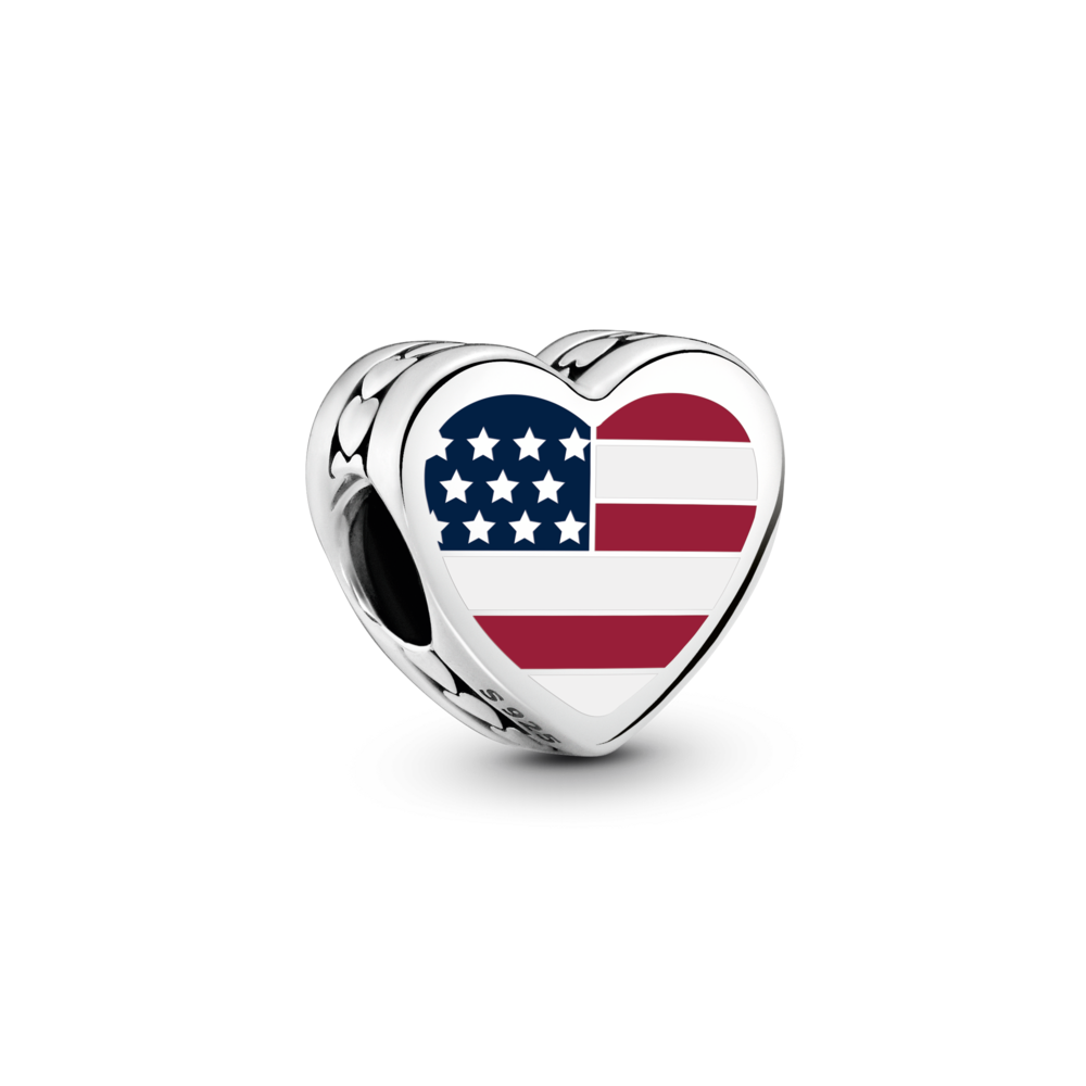 USA Heart Charm