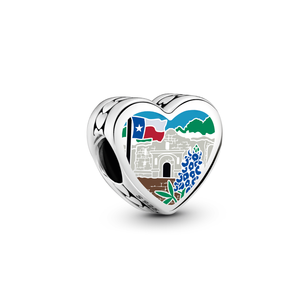 Texas Blue Bonnet Flag Charm