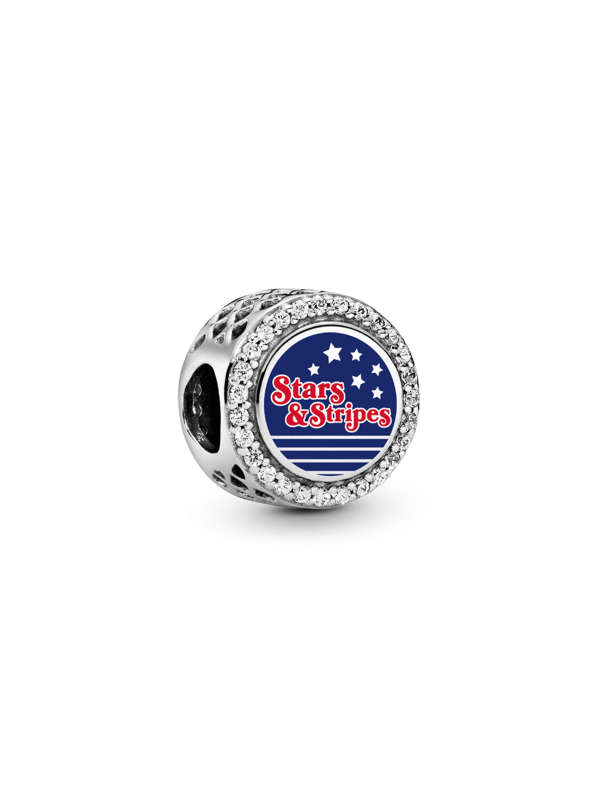 FINAL SALE - Stars & Stripes Charm - Sterling silver