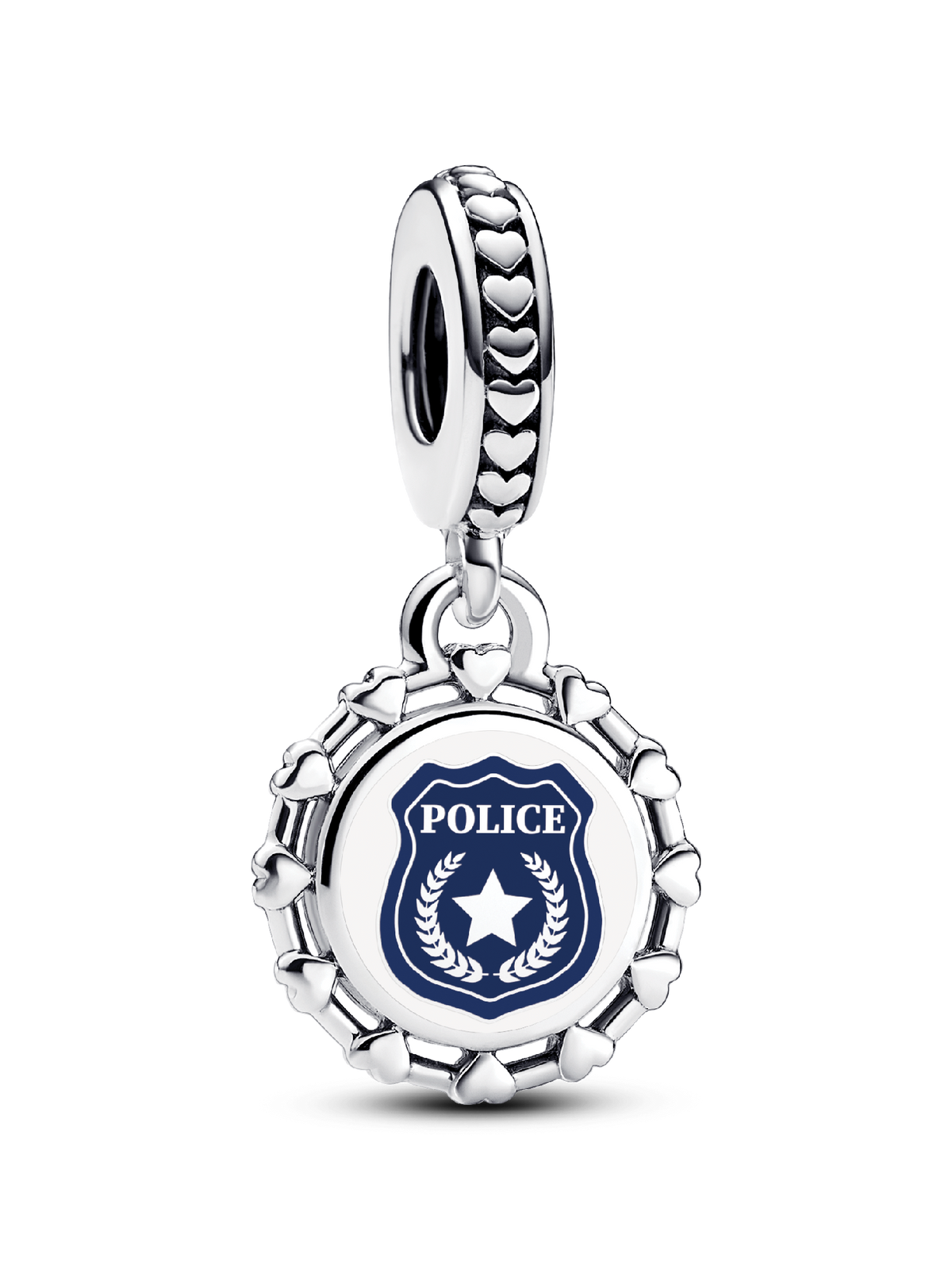 Police Dangle Charm - Sterling silver