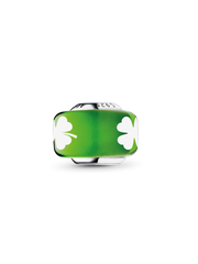 Clover Murano Charm - Sterling silver