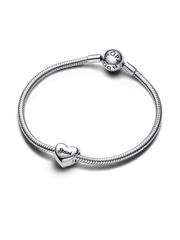 Blessed Heart Charm - Sterling silver