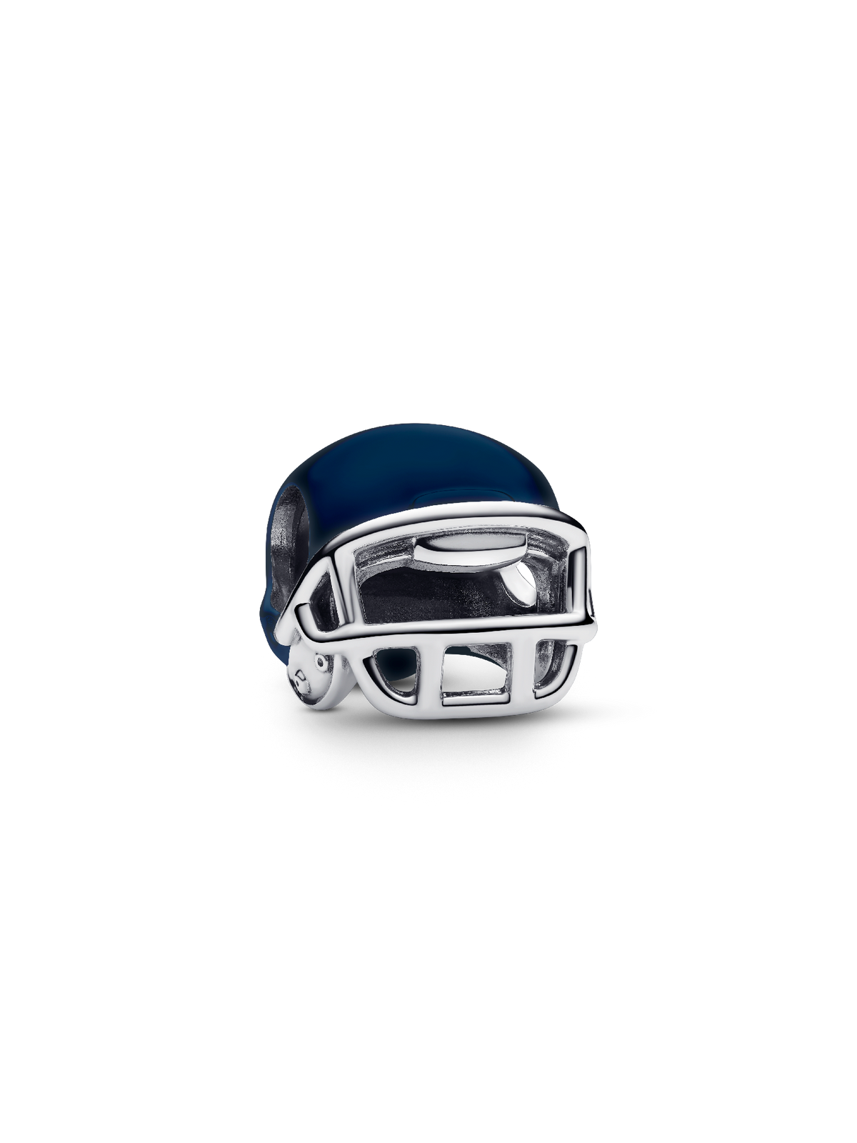 Navy Football Helmet Charm - Sterling silver