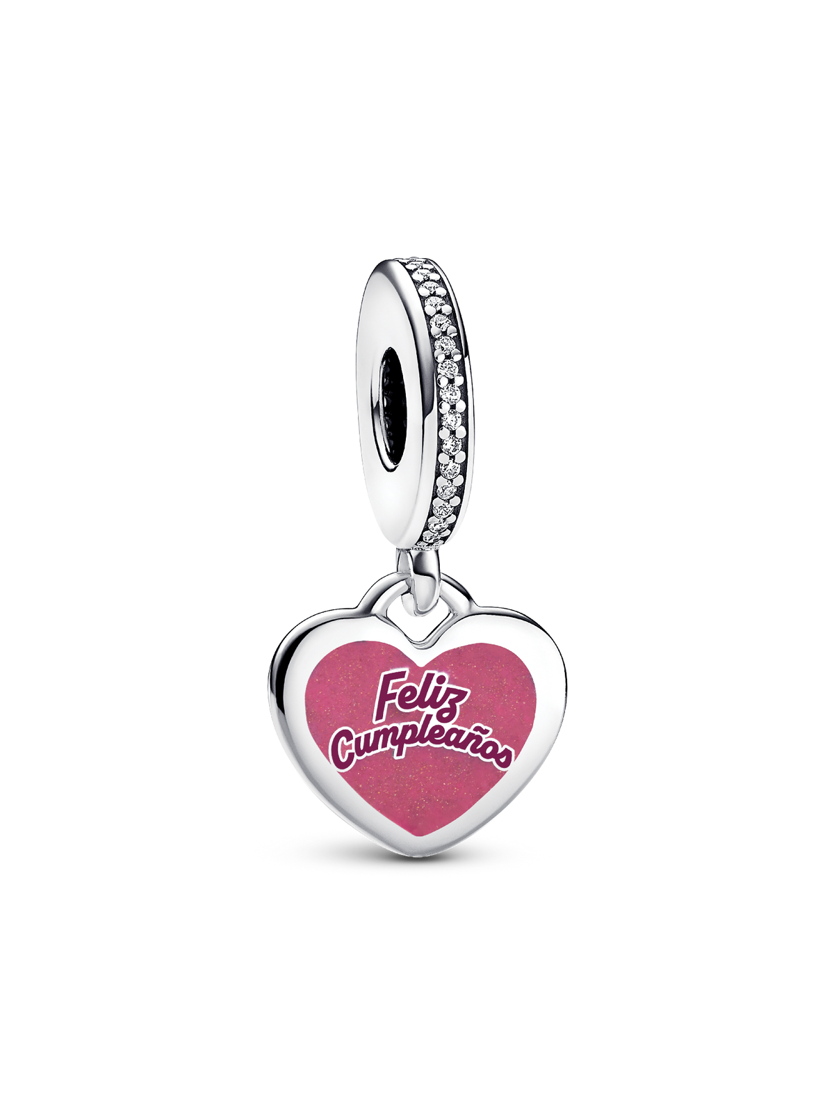 Feliz Cumpleanos Dangle Charm - Sterling silver