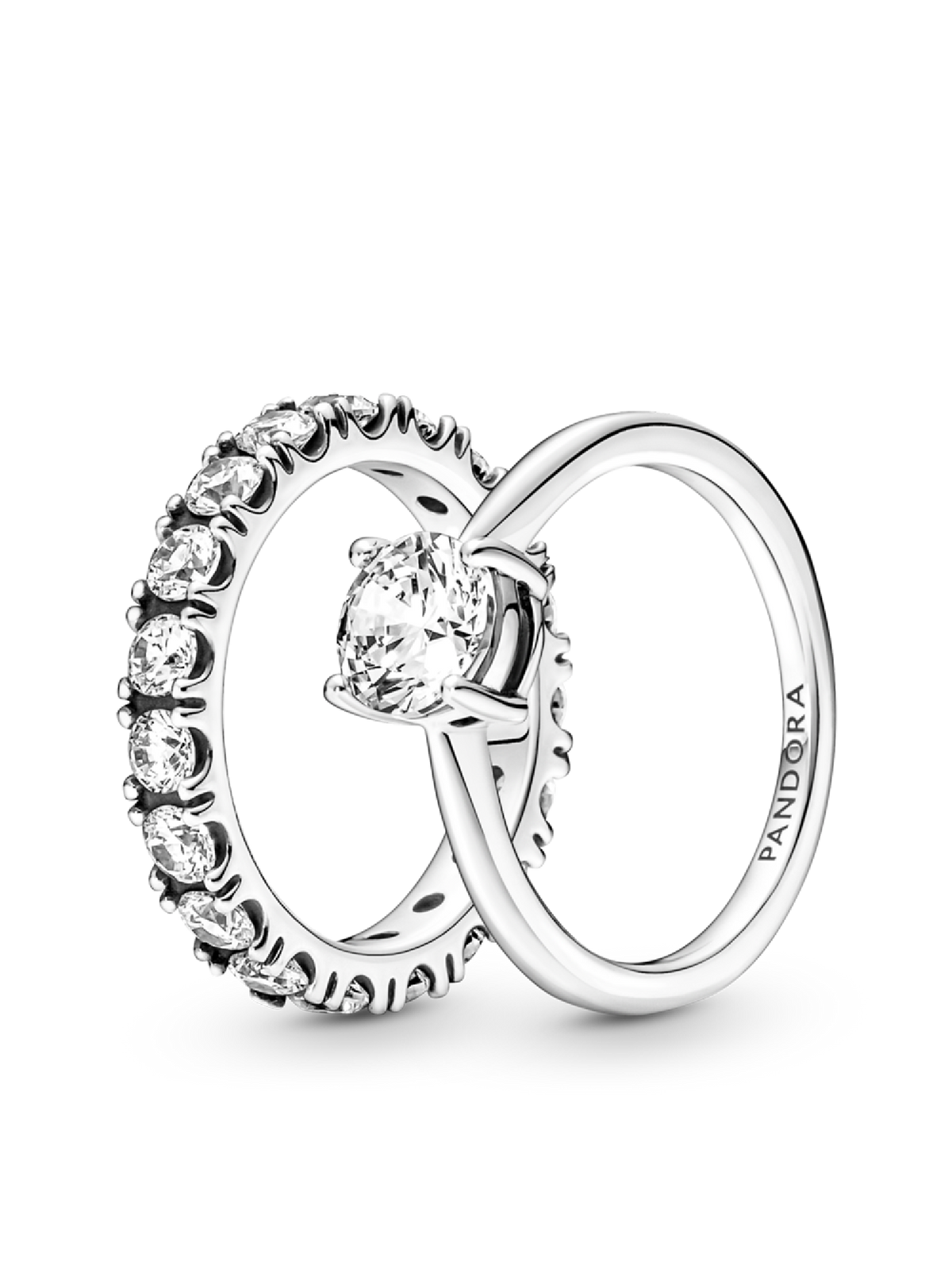 Light As Air Solitaire Stacking Ring Set