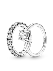 Light As Air Solitaire Stacking Ring Set