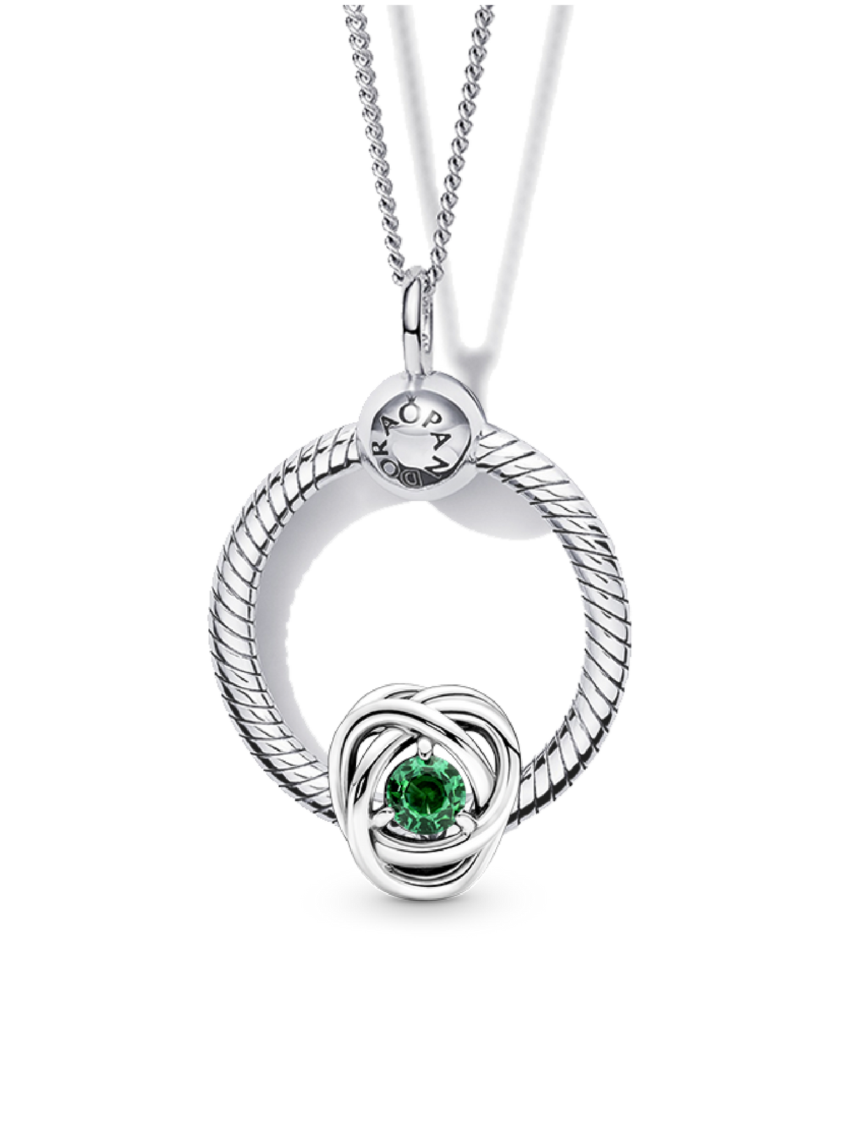 May Birthstone Eternity Circle O Pendant Set