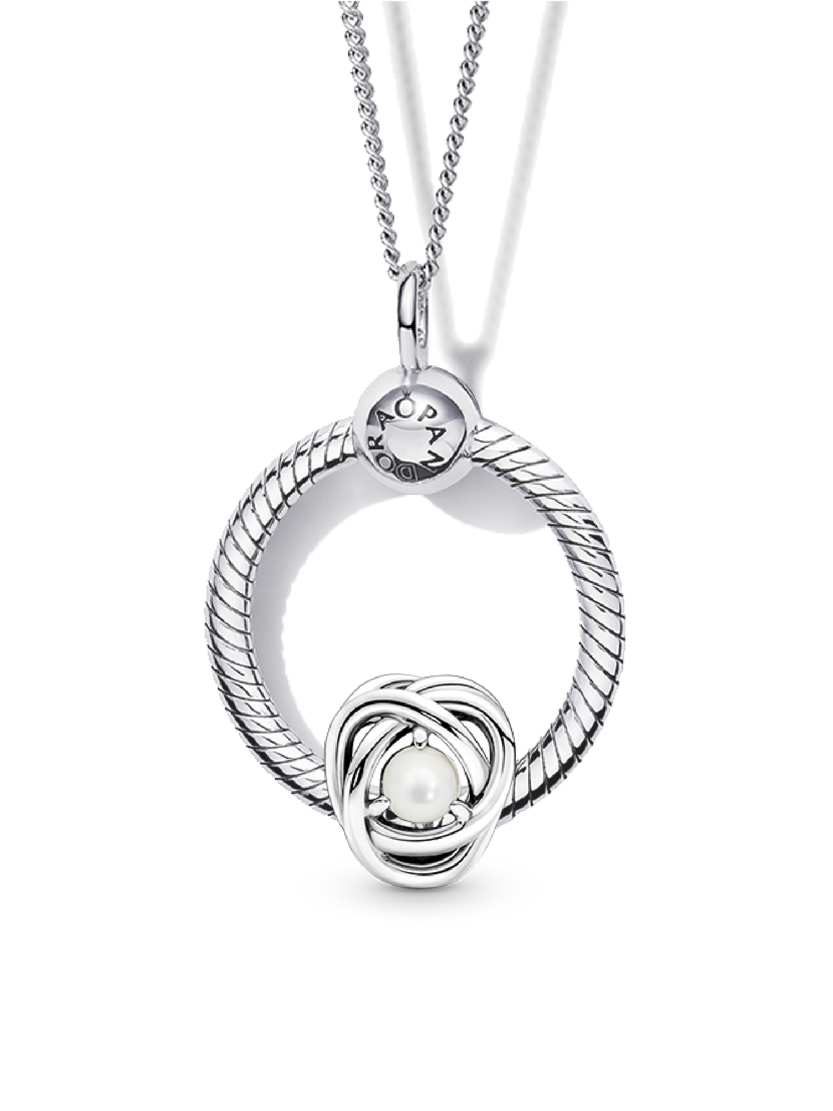 June Birthstone Eternity Circle O Pendant Set