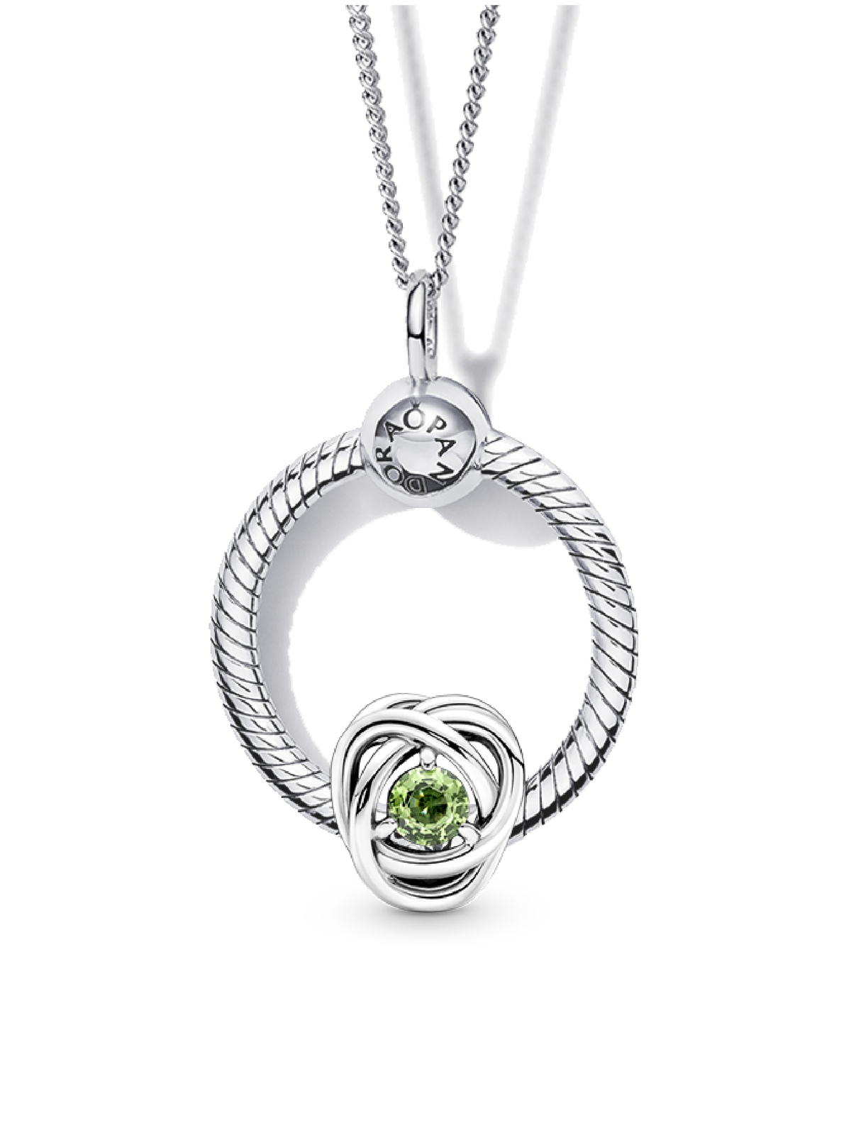 August Birthstone Eternity Circle O Pendant Set