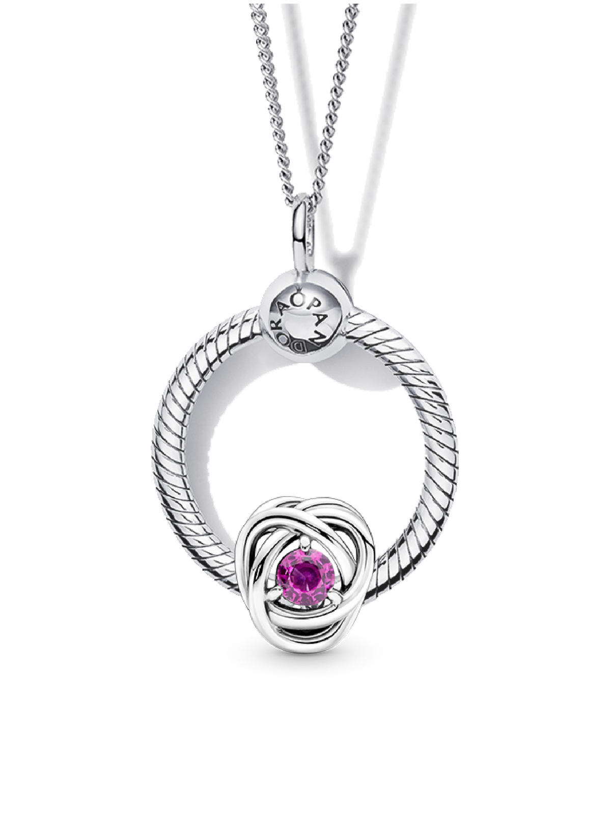 October Birthstone Eternity Circle O Pendant Set