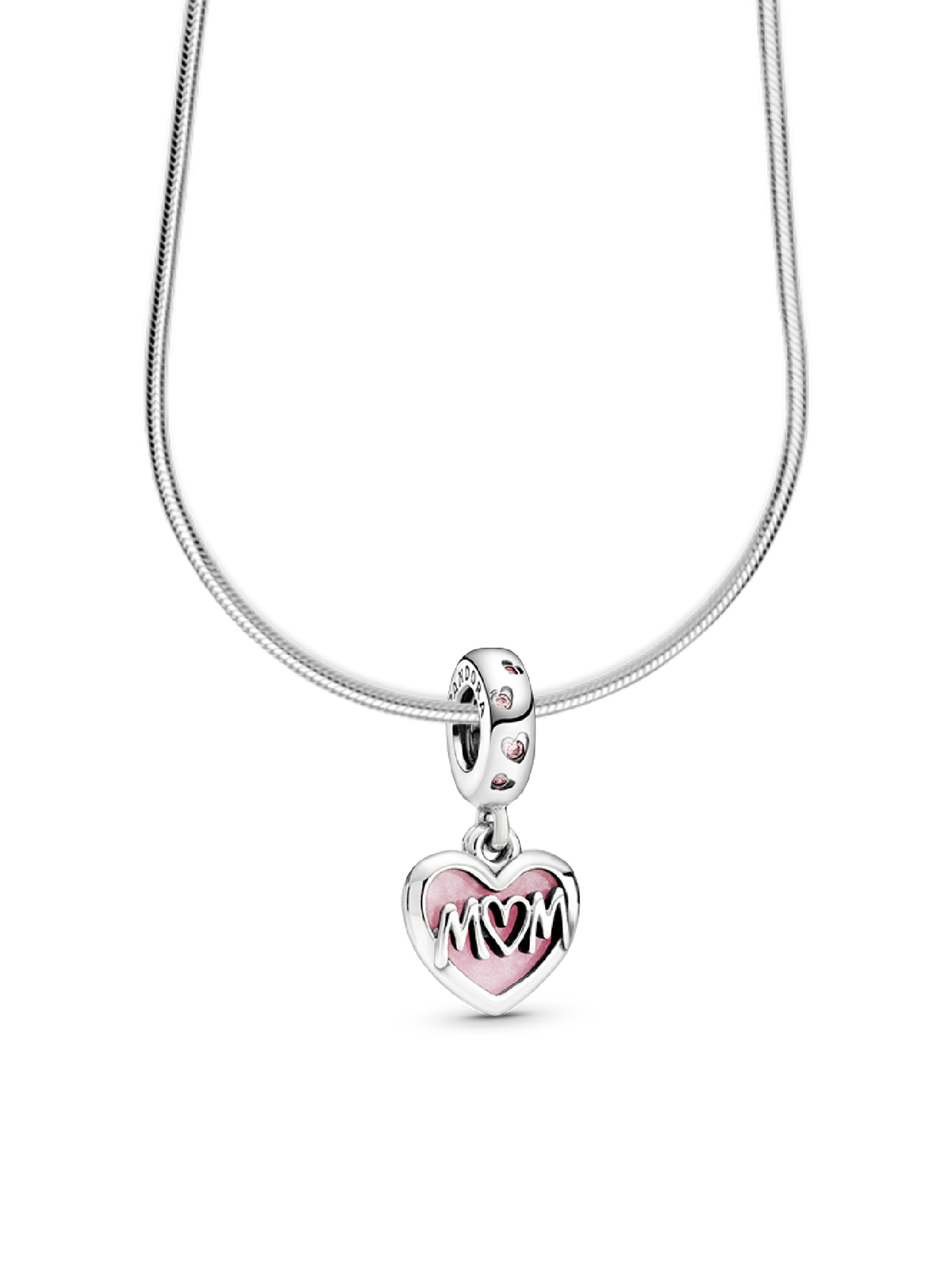 Script Heart Mom Necklace Set