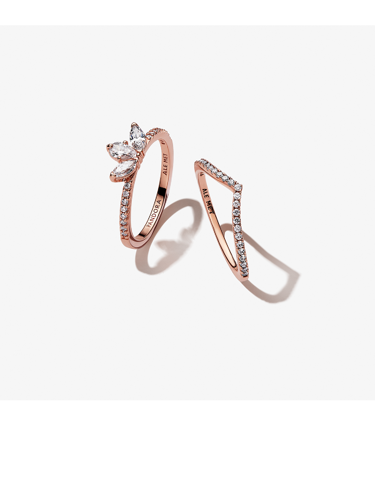 Sparkling Herbarium Cluster and Wish Ring Set
