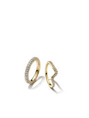 Pandora Timeless Pavé & Sparkling Wave Ring Set