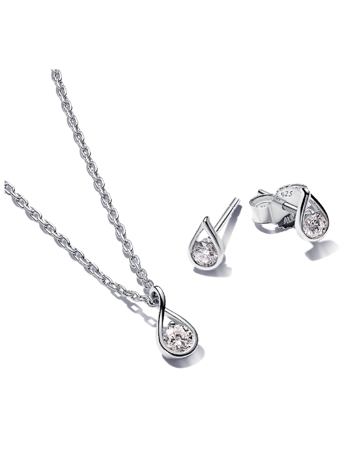 Pandora Infinite Lab-grown Diamond Jewelry Gift Set, Sterling Silver
