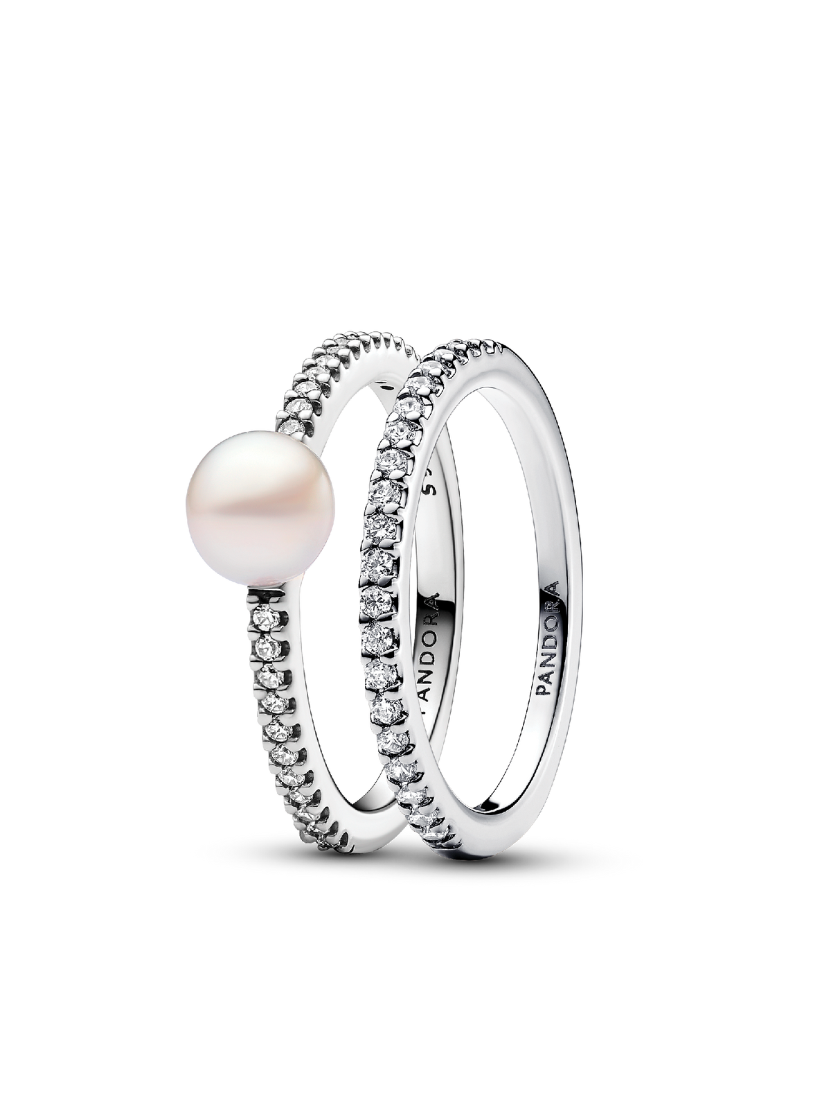 Treated Freshwater Cultured Pearl Ring Band Set