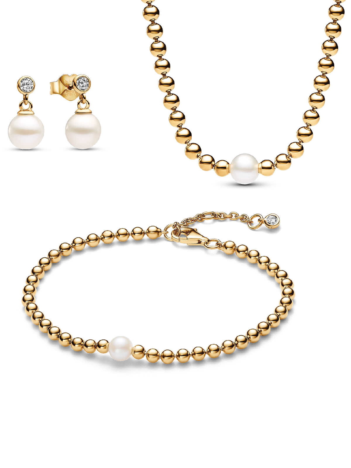 Treated Freshwater Cultured Pearl & Beads Jewelry Set