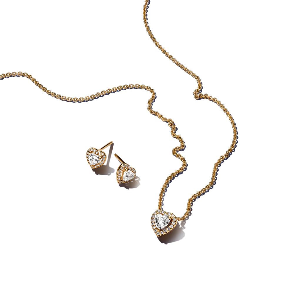 Sparkling Elevated Heart Jewelry Gift Set