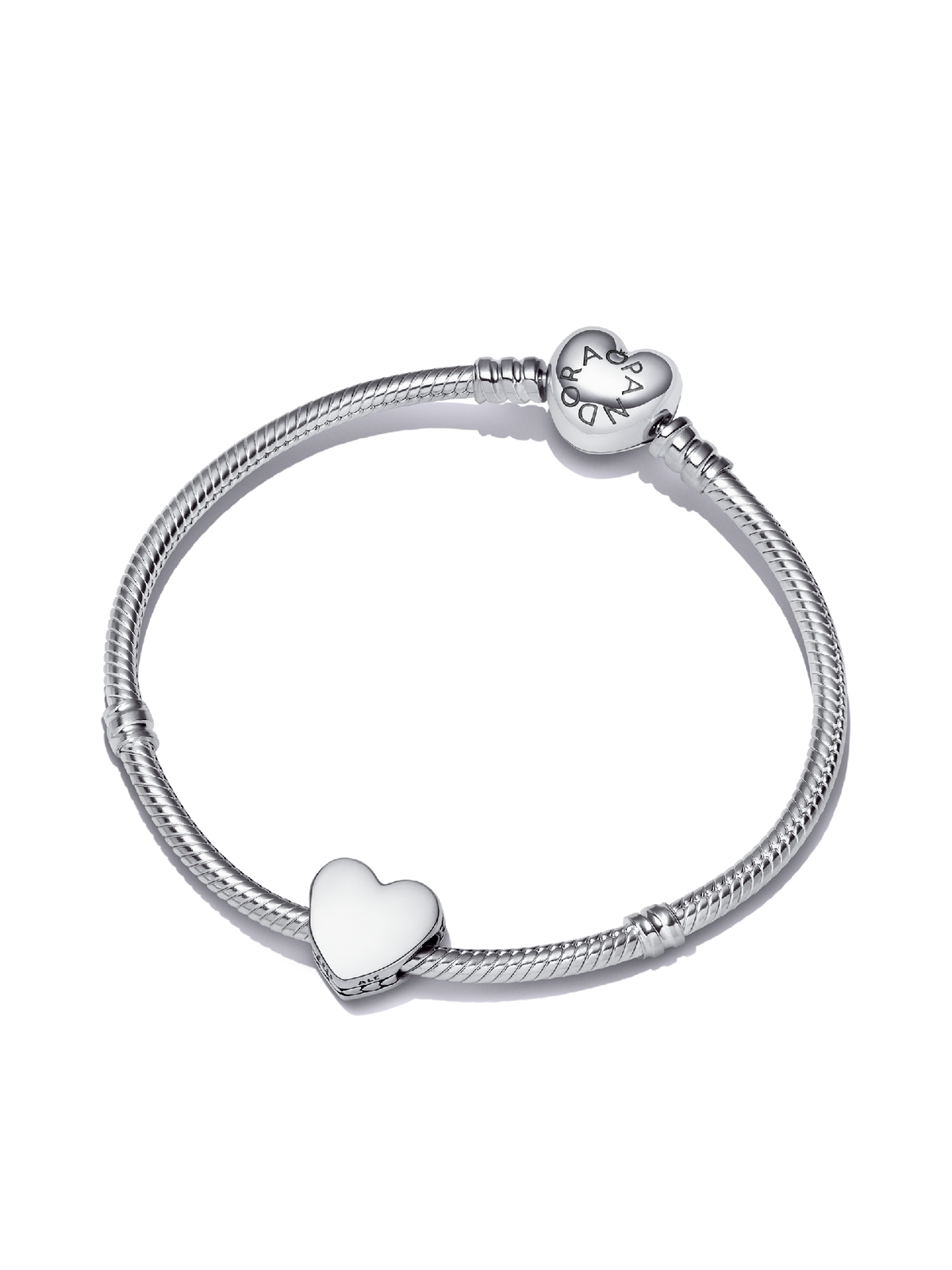 Engravable Heart Charm Bracelet Set