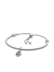 November Eternity Circle Dangle Charm Bracelet Set