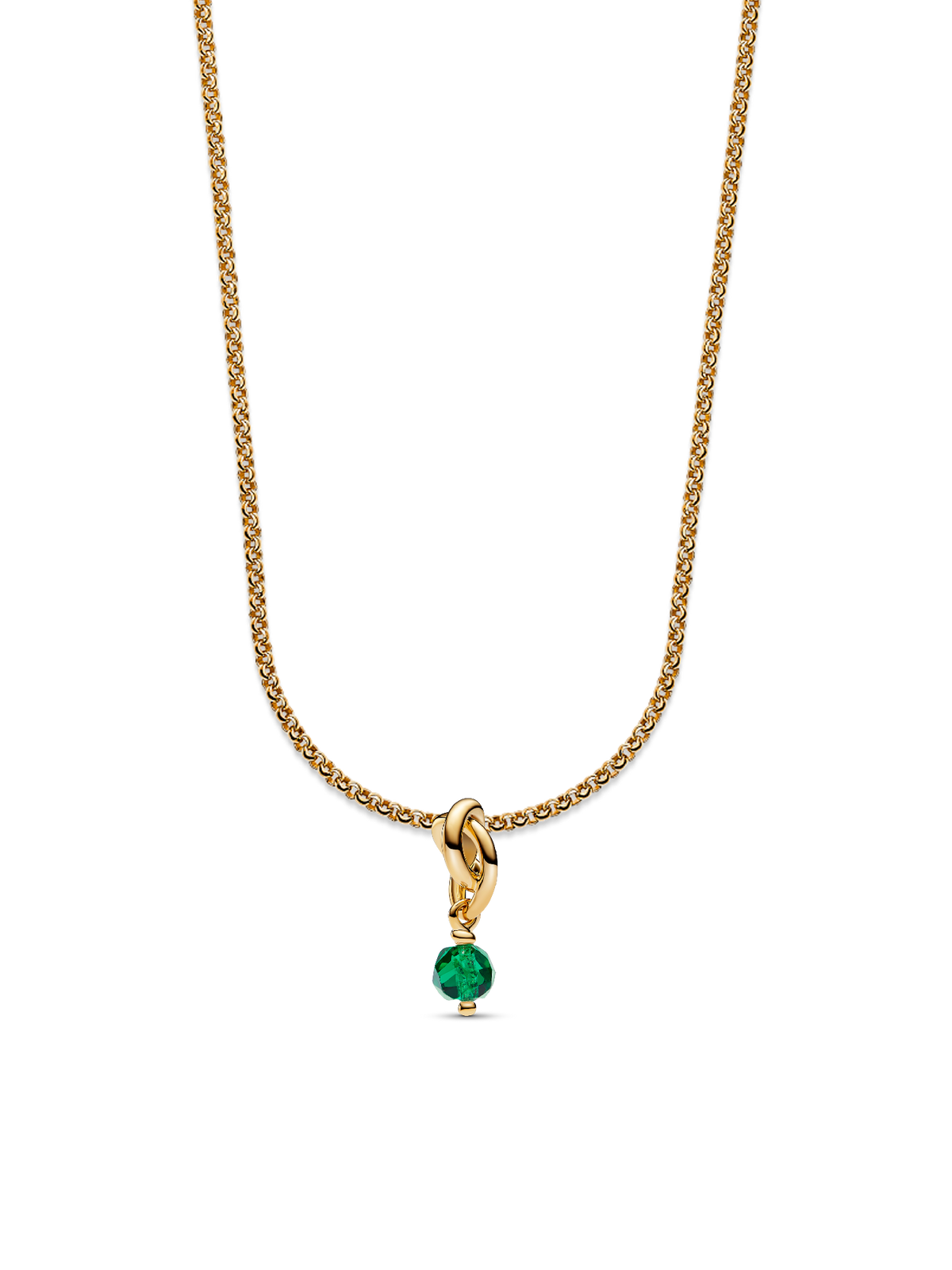 May Eternity Circle Dangle Charm Necklace Set