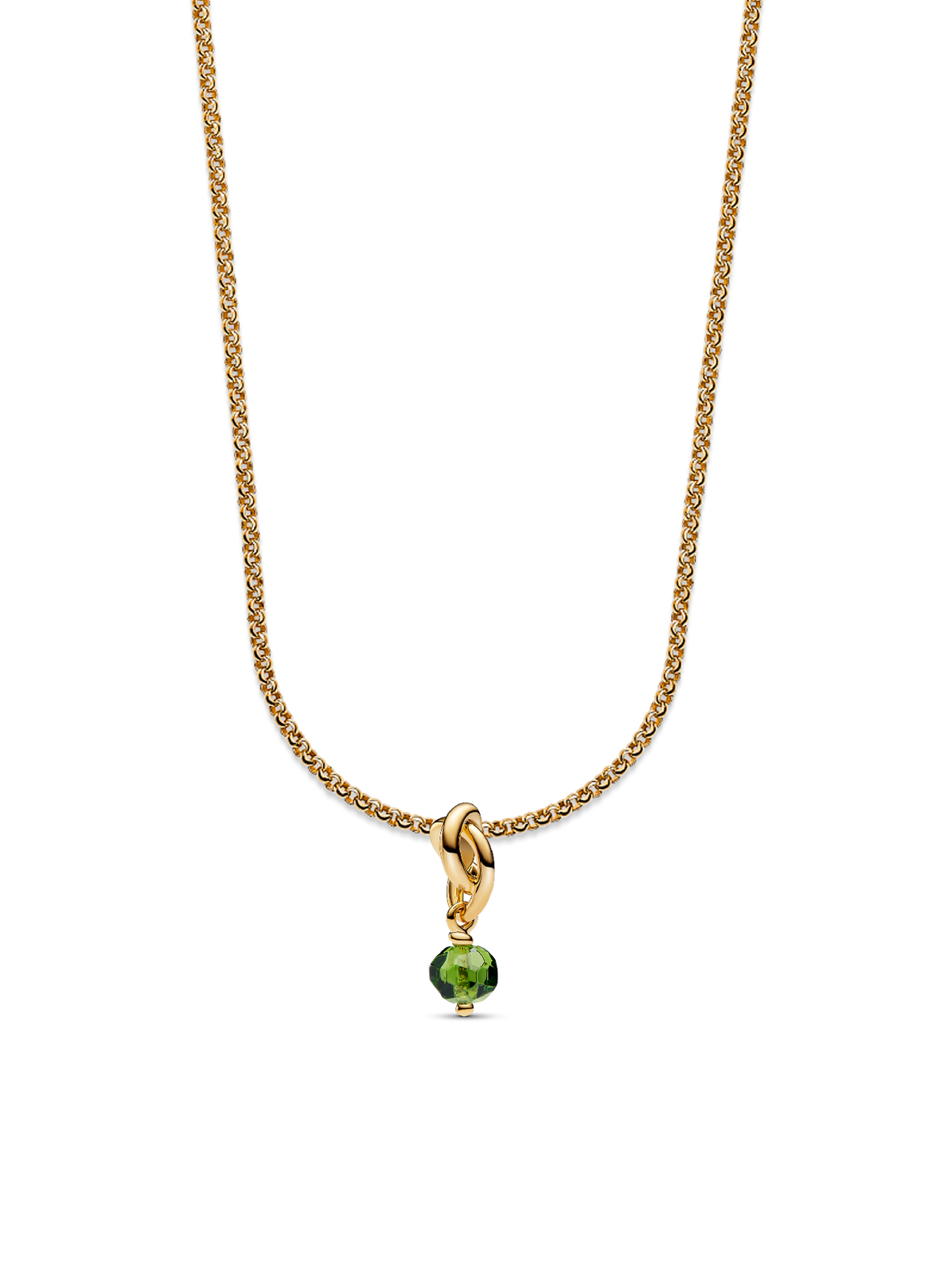 August Eternity Circle Dangle Charm Necklace Set
