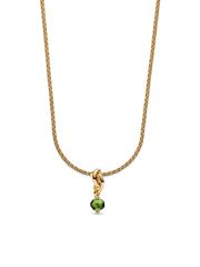 August Eternity Circle Dangle Charm Necklace Set